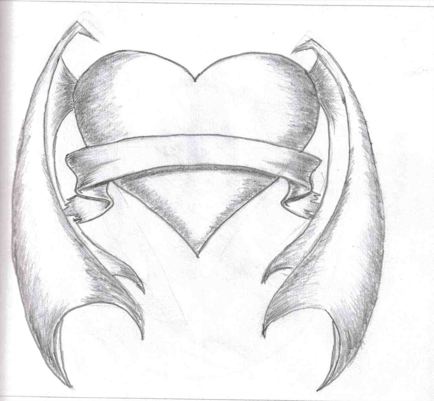1500x1385 Huge Collection Of 'heart With Banner Drawing' Download More Than - Heart And Banner Drawing