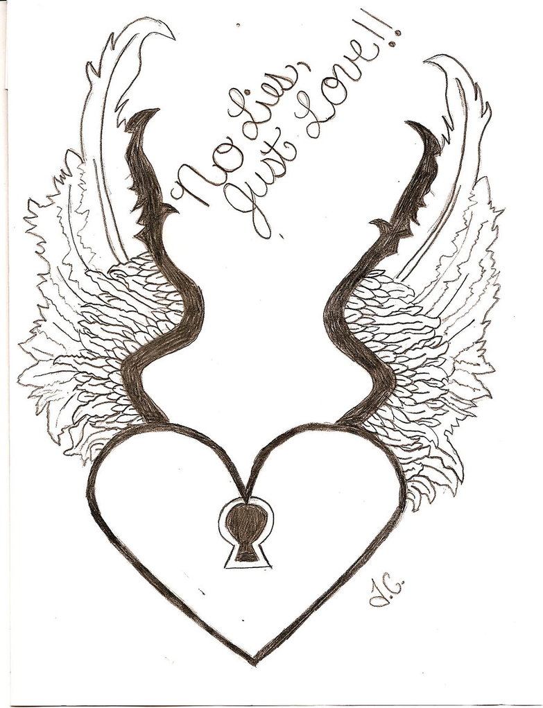 783x1021 pencil drawings of hearts with wings and banners gallery images - Heart And Banner Drawing