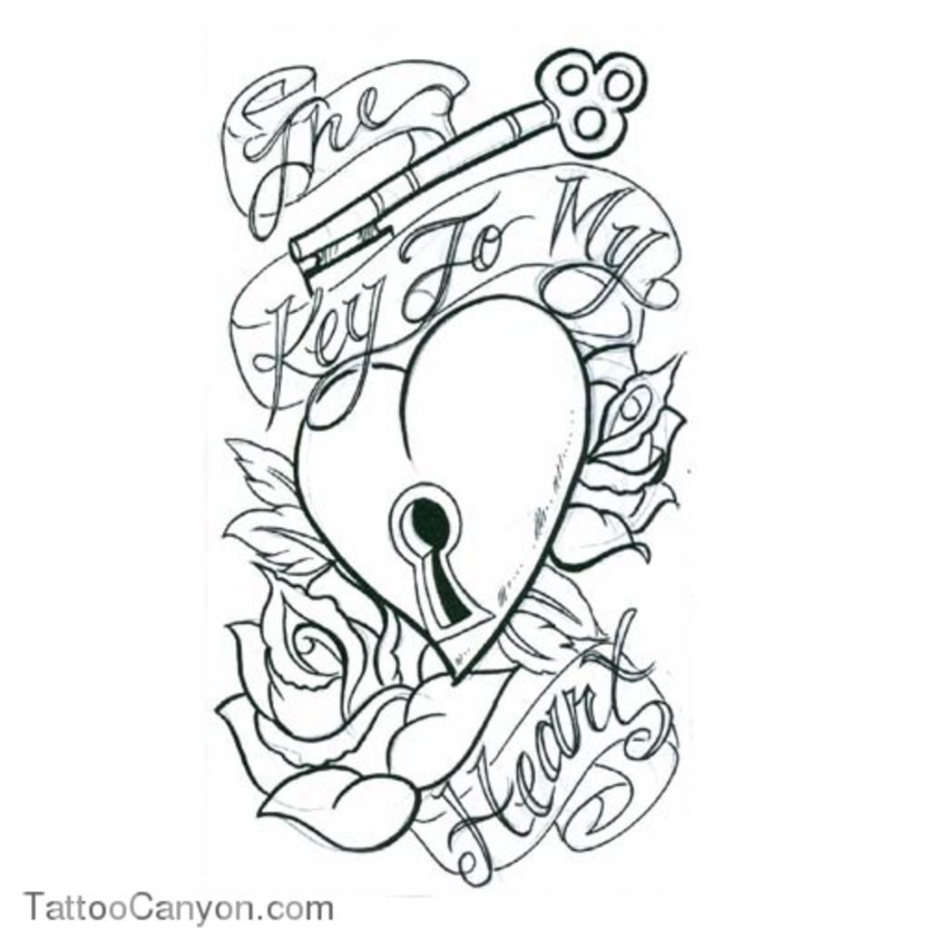 1024x1024 Banner Drawing Heart For Free Download - Heart And Banner Drawing