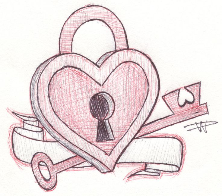 736x651 Heart Sketches Key To My Heart Sketch - Heart And Key Drawings