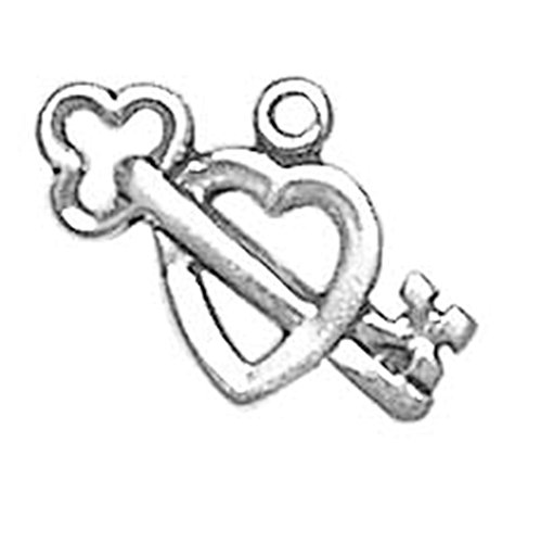 499x500 Sterling Silver Simple Classic Loving Key To My - Heart And Key Drawings