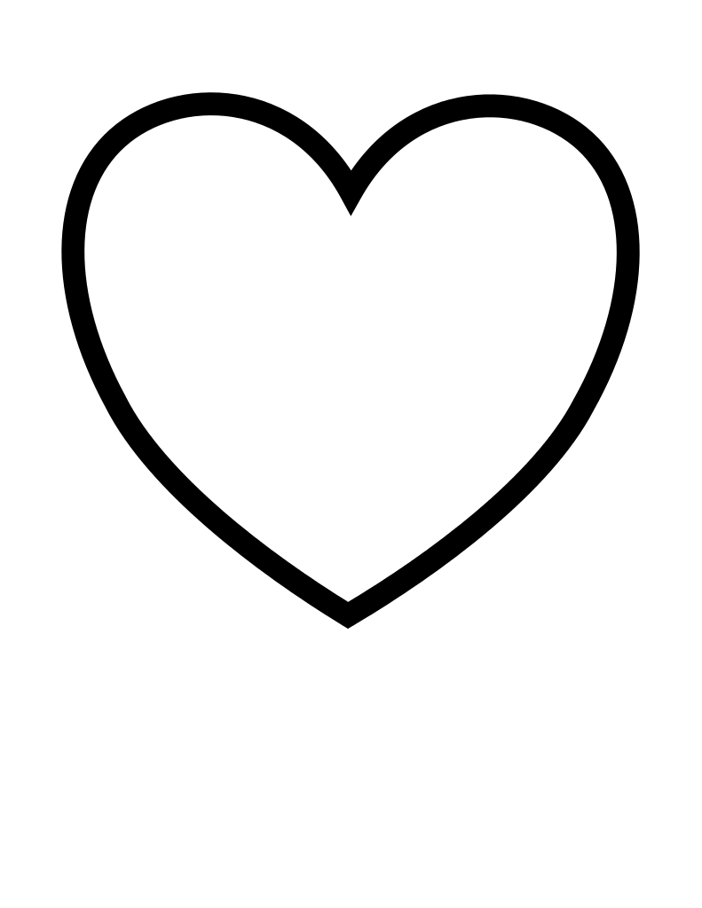 791x1024 Heart Drawing Clipart - Heart Black And White Drawing