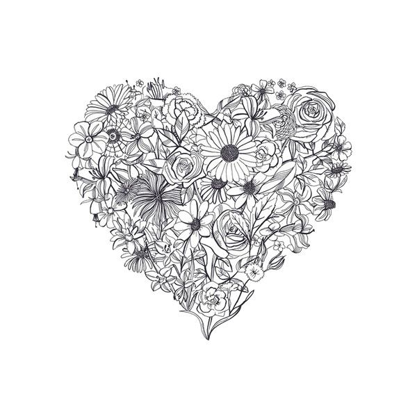 600x600 Heart Drawing Free Download - Heart Black And White Drawing