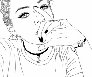300x250 Images About Girls Black And White Drawings On We Heart It - Heart Black And White Drawing