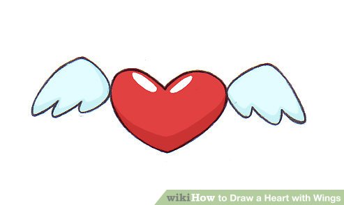 493x295 Ways To Draw A Heart With Wings - Heart Cartoon Drawing