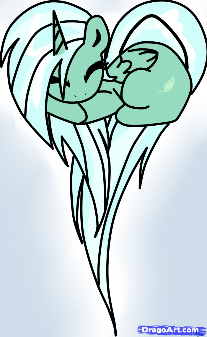 701x1140 How To Draw A Heart Shaped Alicorn, Step - Heart Cartoon Drawing