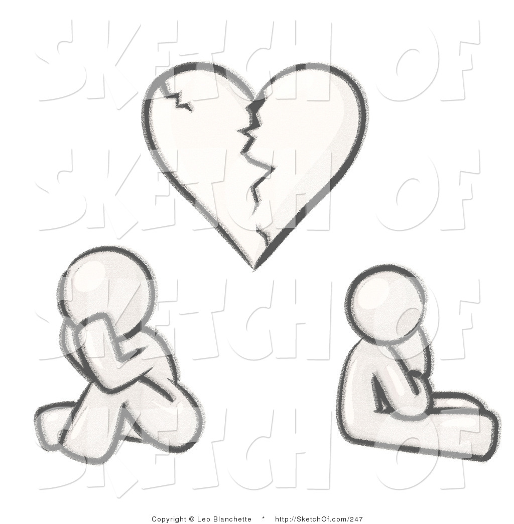 1024x1044 Drawing Of A Sketched Design Mascot Man And Woman Fighting - Heart Design Drawing