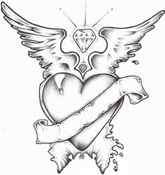 236x250 Best Amazing Heart Tattoo Designs Drawings Images Design - Heart Design Drawing