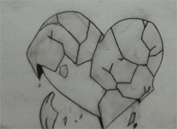 600x438 Heart Drawings,free Vector Format Download Free - Heart Drawing