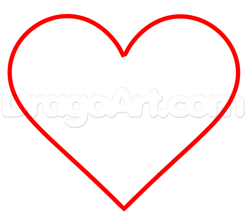 838x731 Easter Heart Drawing, Step - Heart Drawing