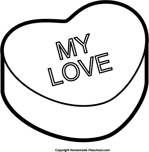 523x532 Free Valentine Heart Clipart - Heart Drawing Black And White