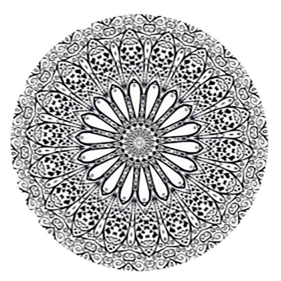 570x570 heart garden black and white kaleidoscope mandala watch - Heart Drawing Black And White