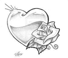 236x200 Pics For Gt Simple Black And White Drawing Ideas Art Drawings - Heart Drawing Black And White