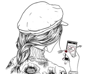 300x250 Images About Black And White Draw Girl On We Heart It See - Heart Drawing Black And White