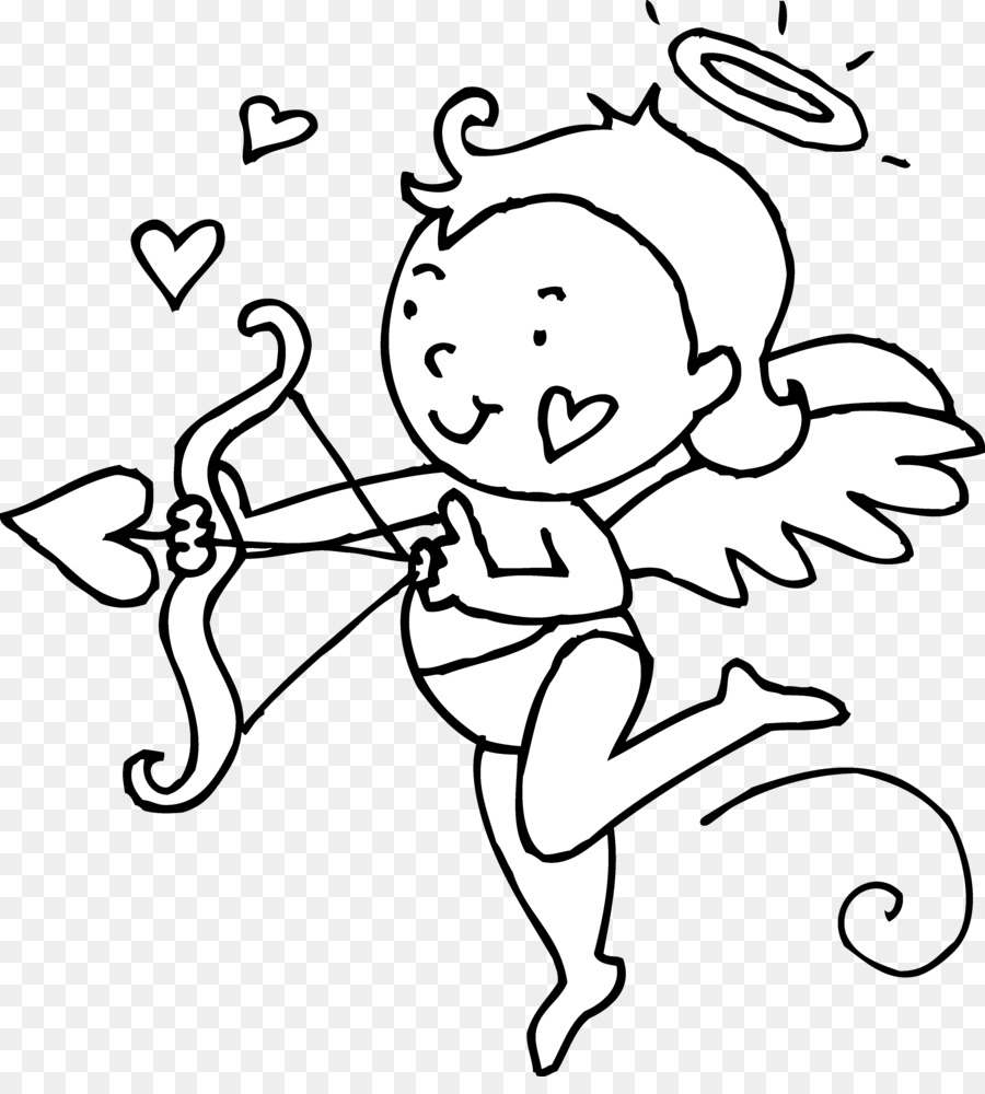 900x1000 Cupid Clipart Heart Drawing - Heart Drawing Clipart
