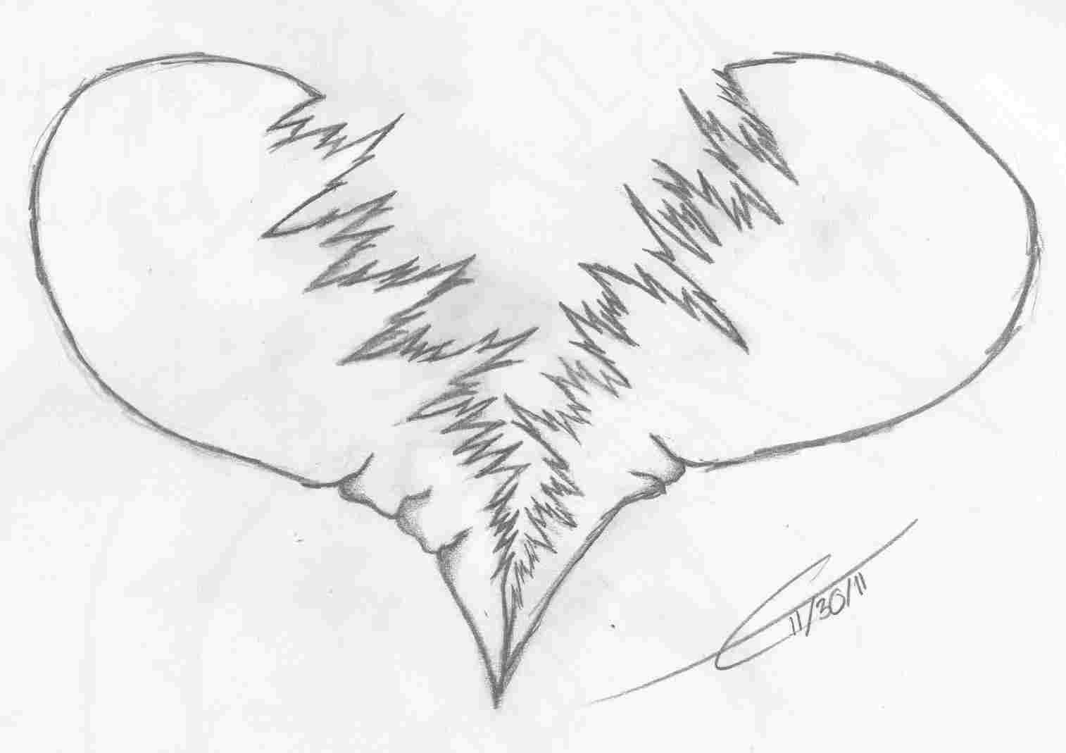 1514x1069 broken heart rhdrawingzorocom easy broken heart drawing easy - Heart Drawing Images