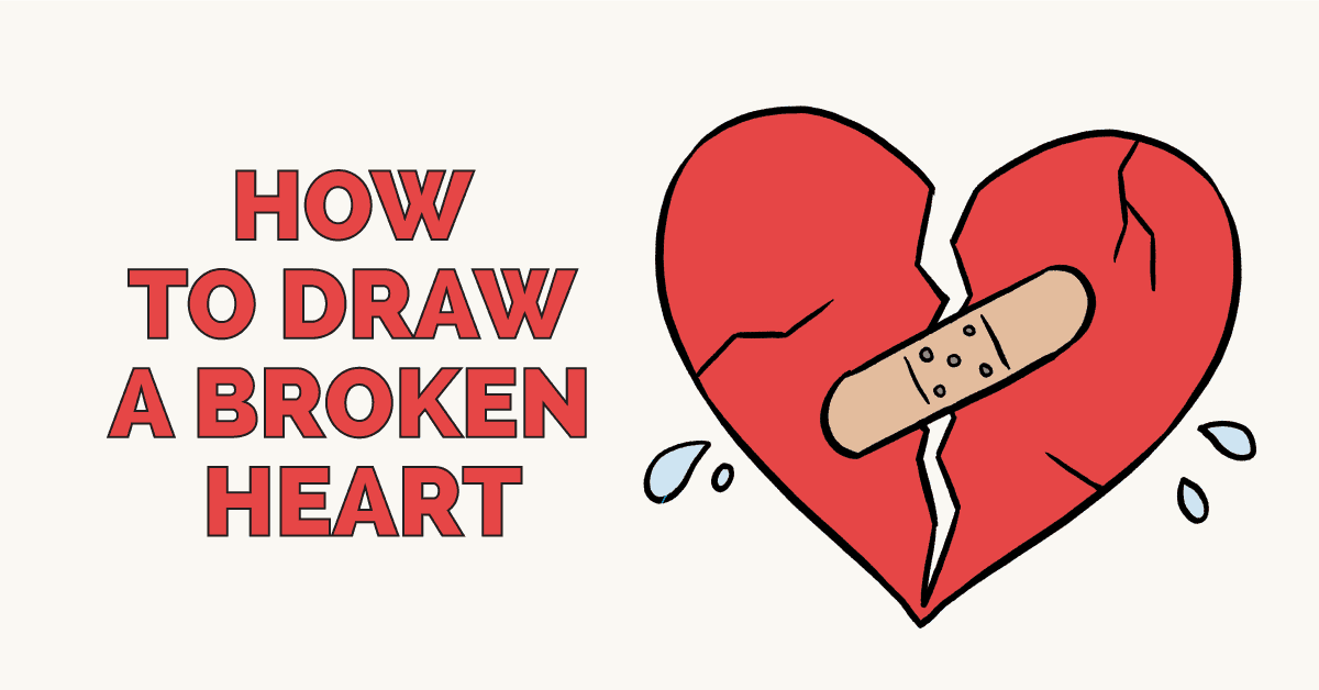 1200x628 How To Draw A Broken Heart - Heart Drawing Pictures