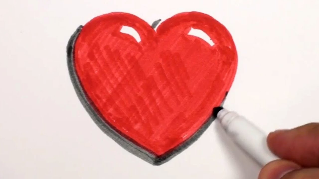 1280x720 How To Draw A Heart - Heart Drawing Pictures