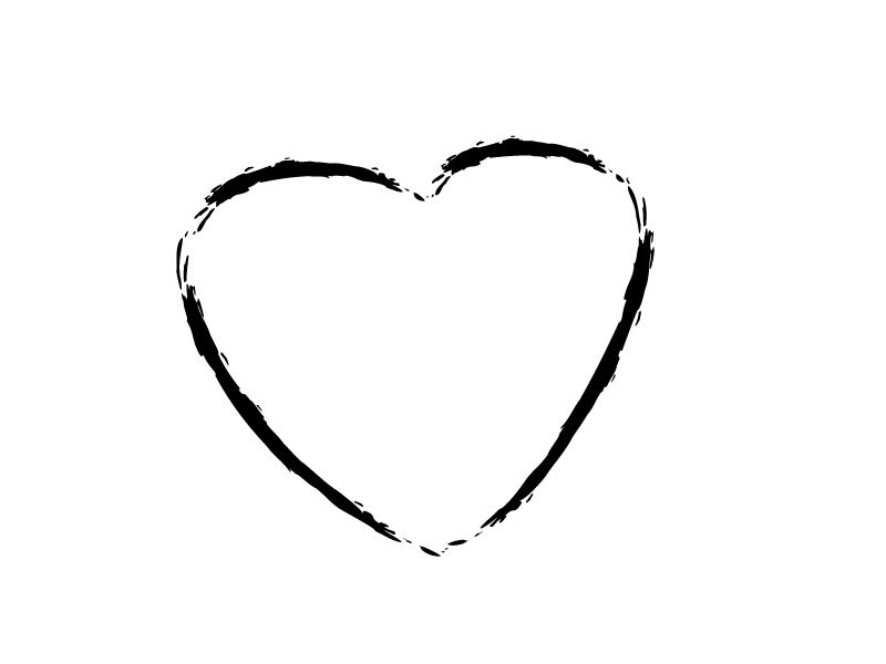 800x600 Heart Outline Sketch Transparent Png - Heart Drawing Png