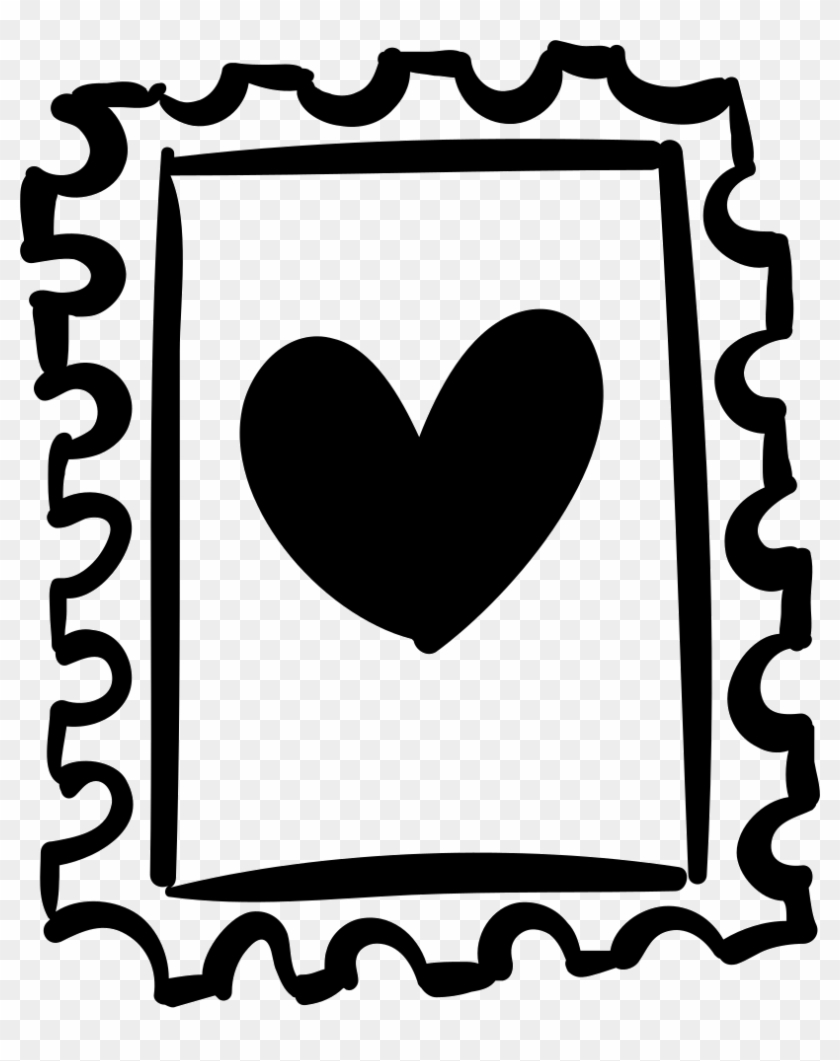 840x1061 stamp with heart drawing comments - Heart Drawing Png