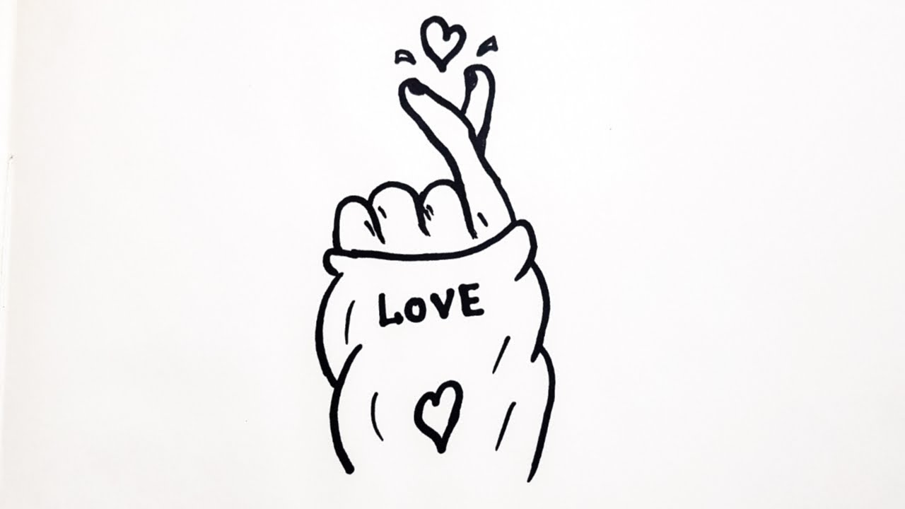 1280x720 How To Draw Tumblr Korean Heart - Heart Drawing Tumblr