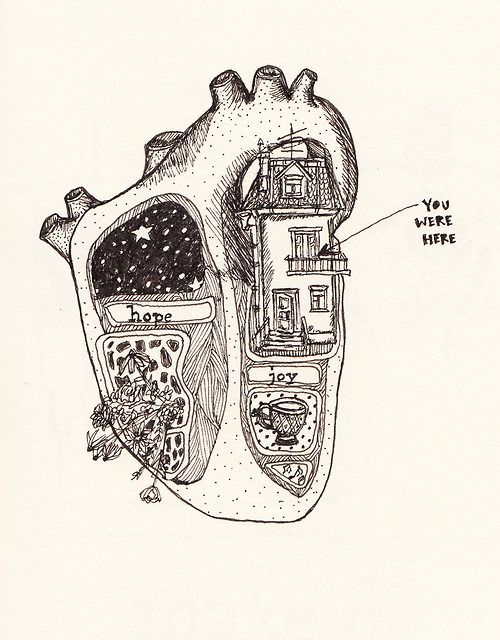 500x640 Broken Heart Tumblr Drawings - Heart Drawing Tumblr