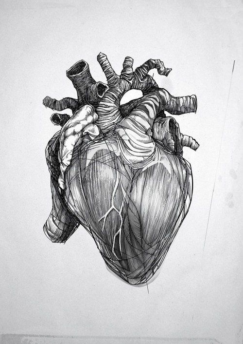 500x706 heart drawing tumblr art art, heart sketch, heart art - Heart Drawing Tumblr