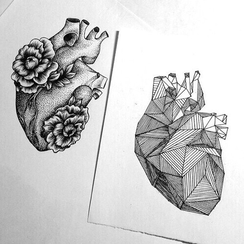 499x499 Art, Black, Blood, Diy, Draw, Drawing, Flower, Heart, How To, Mb - Heart Drawing Tutorial