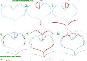 300x210 How To Draw Hands In A Heart Step - Heart Drawings Step By Step