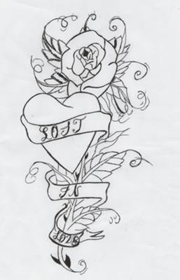 257x400 My First Flower And Heart Drawing!! - Heart Flower Drawing