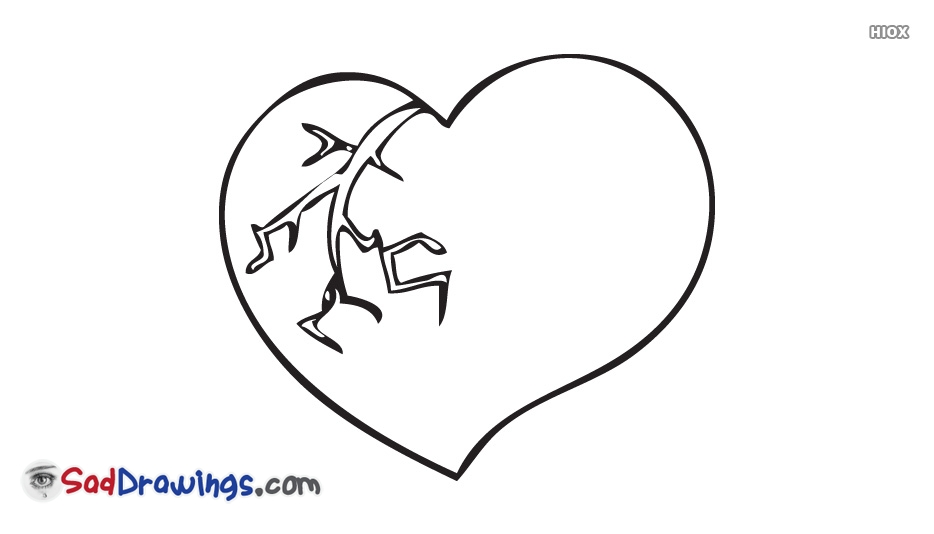 934x534 Sad Broken Heart Drawings Images, Pictures - Heart For Drawing