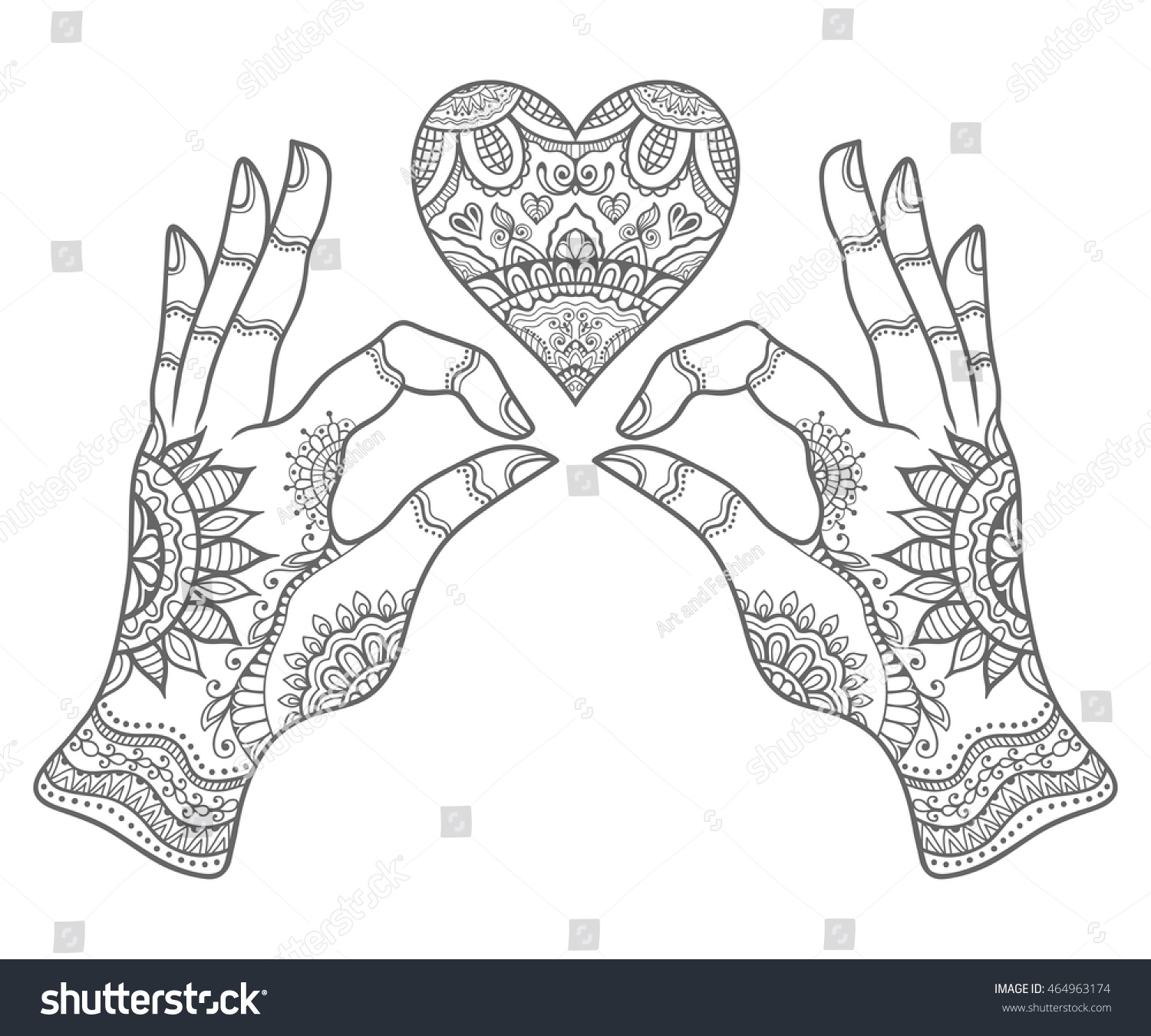 1500x1350 Heart In Hands Coloring Book Printable Coloring - Heart In Hand Drawing