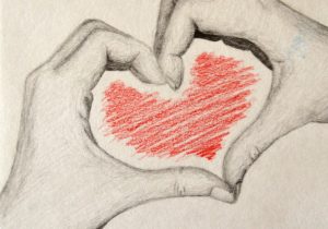 300x210 Heart In Hands Drawing Collection Of Broken Heart In Hand - Heart In Hand Drawing