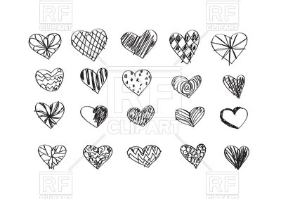 400x283 Hearts In Hand Drawn Style Vector Image Of Objects Tumdee - Heart In Hand Drawing