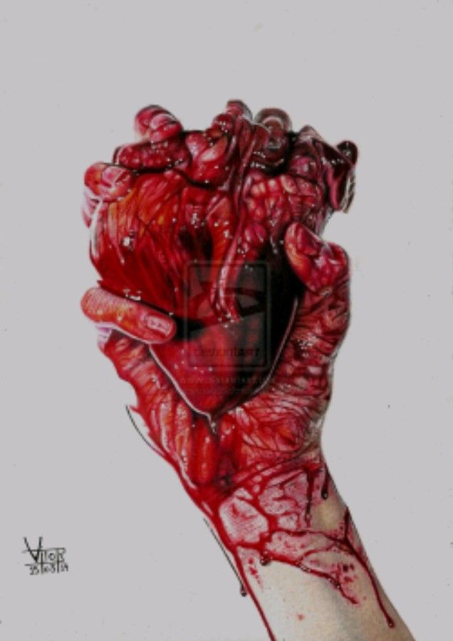 636x900 Pin On Art - Heart In Hand Drawing