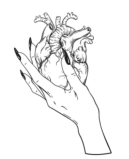 449x550 Realistic Heart In Hand Photographic Print - Heart In Hand Drawing