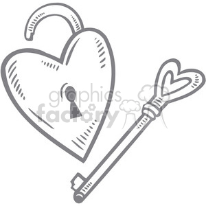 300x300 Key To My Heart Clipart Royalty Free Clipart - Heart Key Drawing