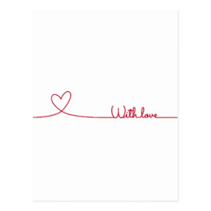 307x307 Red Heart Line Drawing Gifts On Zazzle Ca - Heart Line Drawing