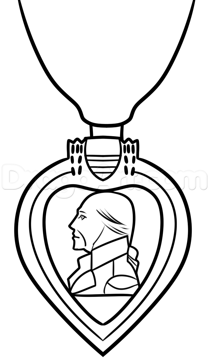 699x1212 Drawing The Purple Heart Medal, Step - Heart Line Drawing Clip Art