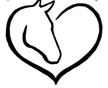 361x294 Horse Headheart Possible Tattoo New Tattoo Small Horse Tattoo - Heart Line Drawing Clip Art