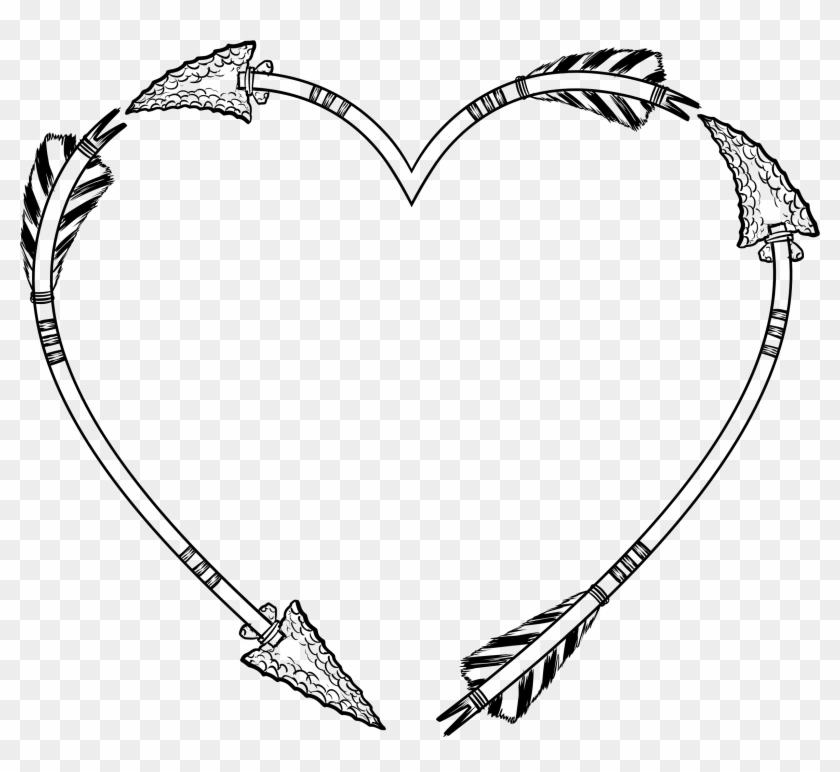 840x772 picture frames drawing desktop wallpaper clip art - Heart Line Drawing Clip Art