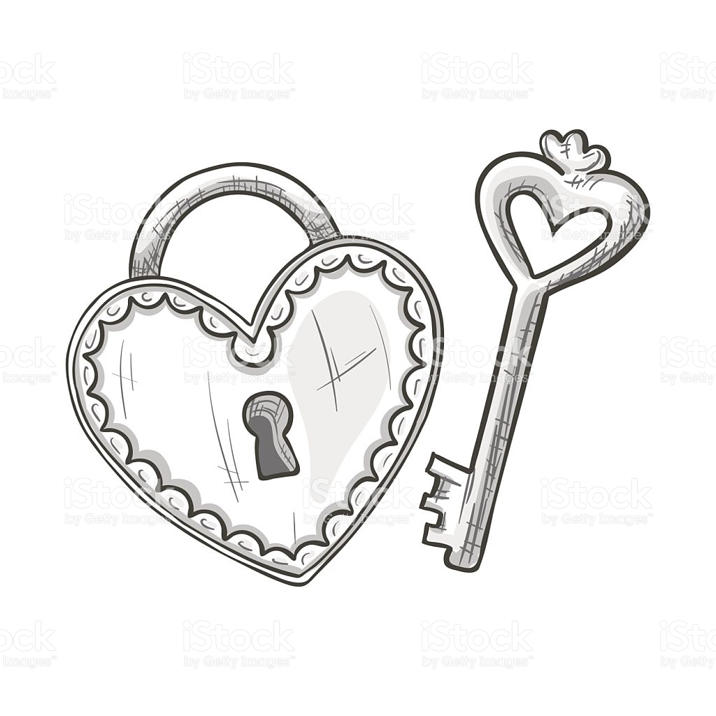 Heart Lock And Key Drawings At Paintingvalley Com Explore