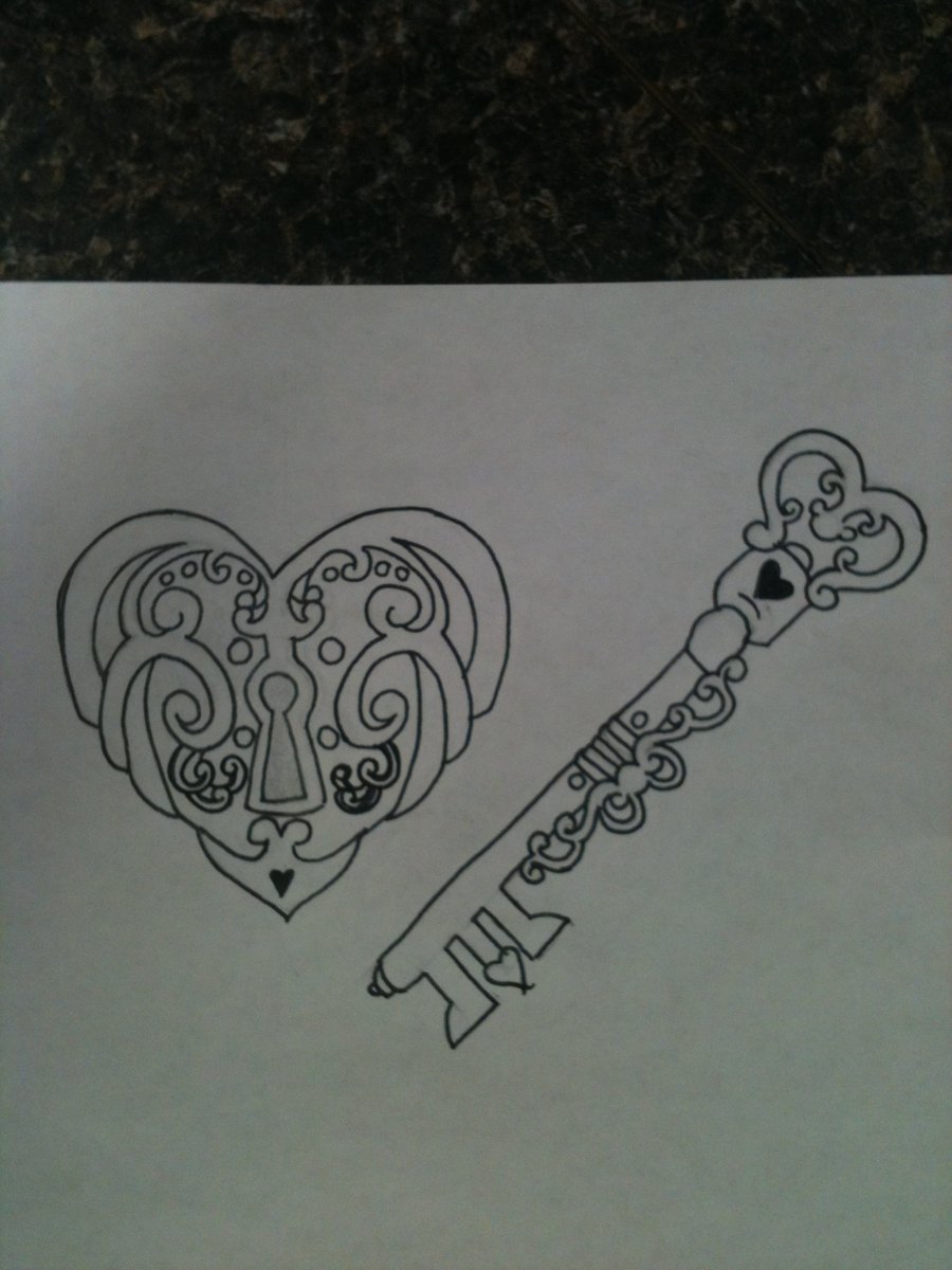 900x1200 Heart Lock And Key Drawings - Heart Lock And Key Drawings