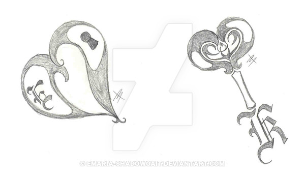 600x342 Couple Lock And Key Drawings Best Cars - Heart Lock And Key Drawings