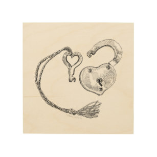 307x307 lock drawing gifts on zazzle - Heart Lock Drawing