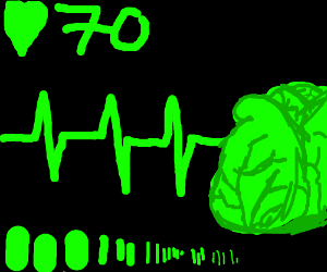300x250 heart rate monitor beeping lines then lettuce drawing - Heart Monitor Drawing