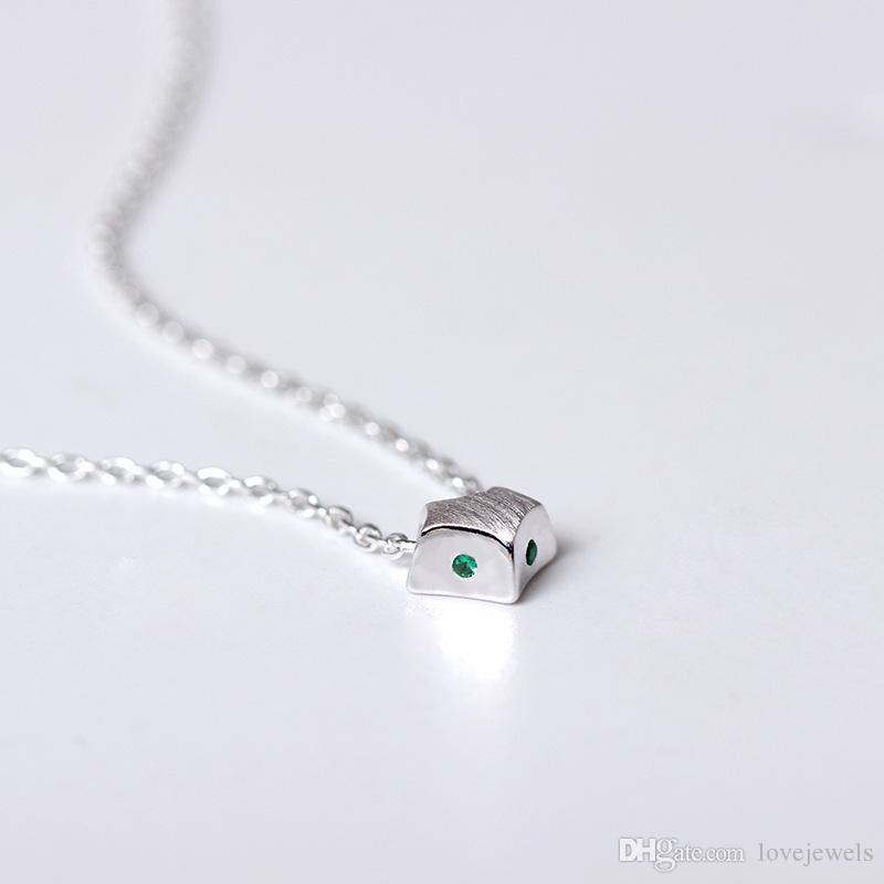 800x800 wholesale charms sterling silver korean cute jewelry drawing - Heart Necklace Drawing