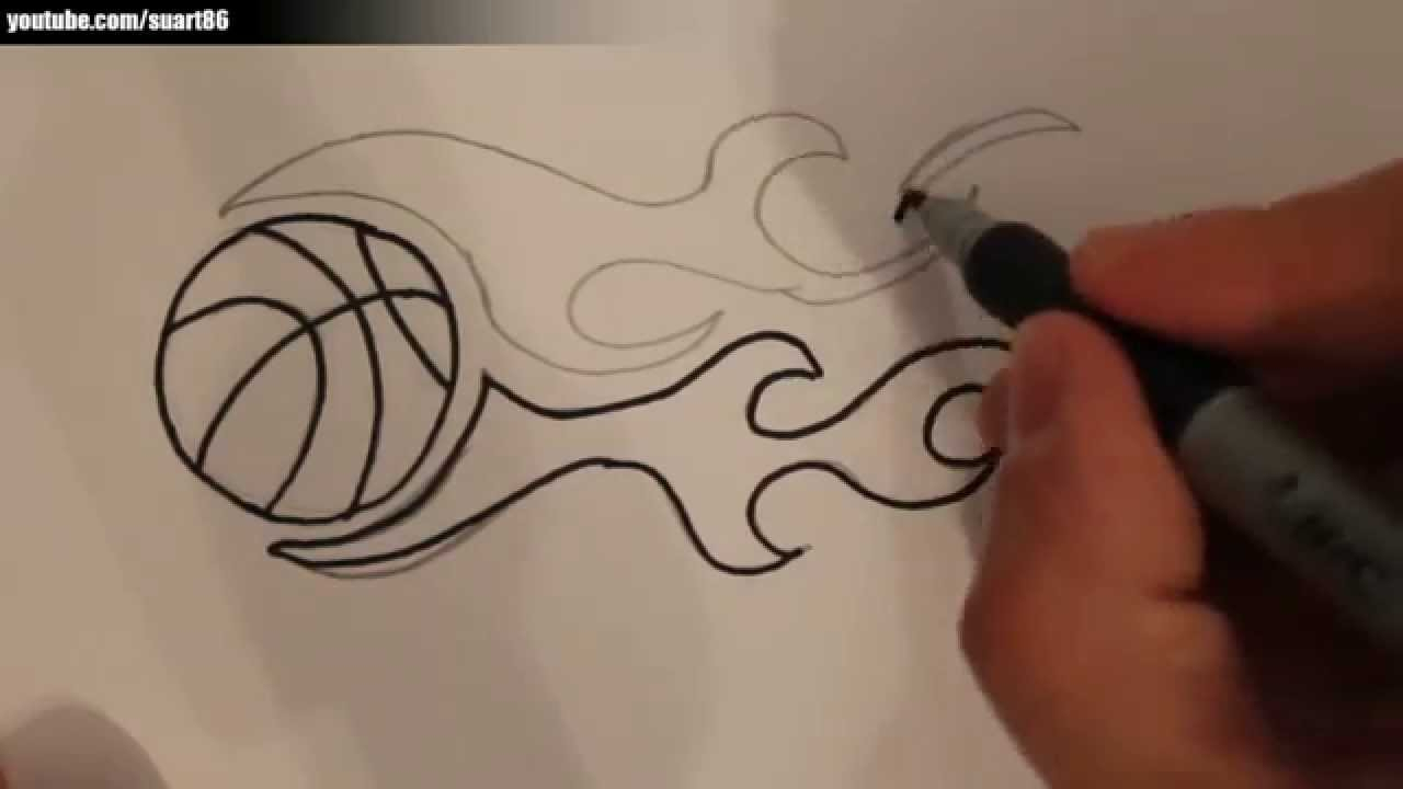 1280x720 How To Draw A Heart On Fire How To Draw A Basketball On Fire - Heart On Fire Drawing