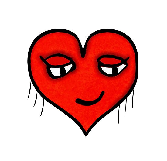 550x530 Emoji Heart Shape Drawing Posters - Heart Shape Drawing