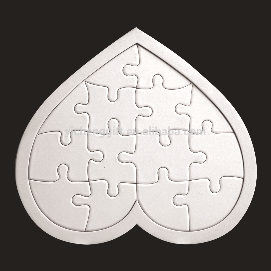 945x945 Love Heart Shape Drawing Jigsaw Puzzle Blank Die Cut Blank - Heart Shape Drawing